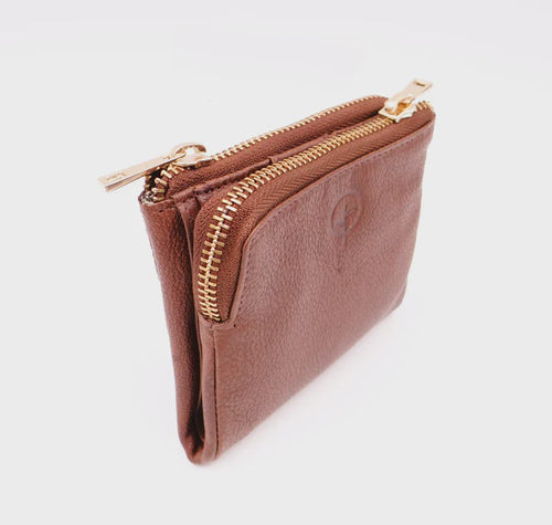 Double Zip Fold Wallet