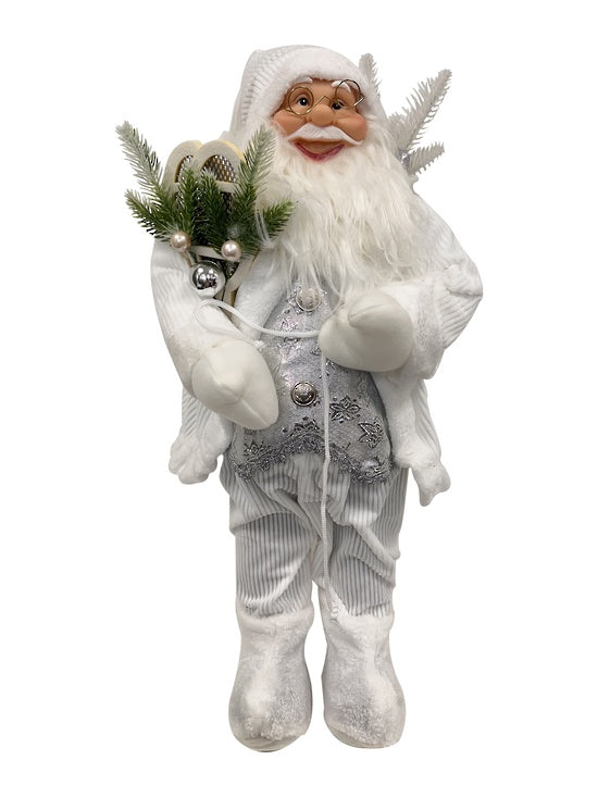 60cm White Santa w skiis