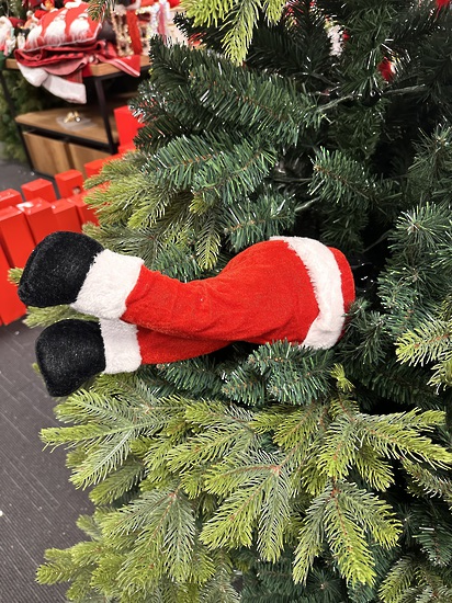 Kicking Santa Legs