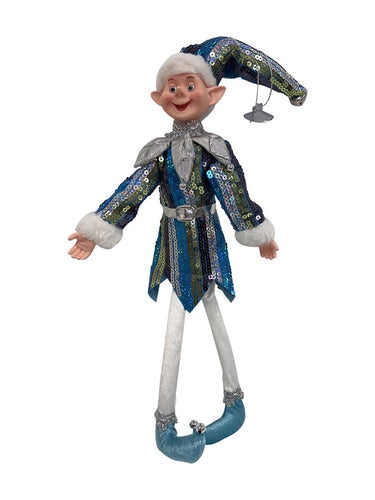 Male Blue Sequin elf