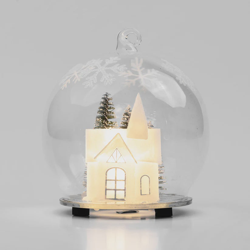 10cm Church Twinkle Globe