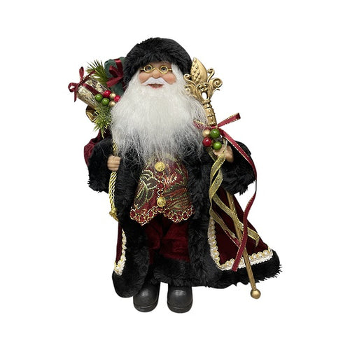30cm Red/Black Santa