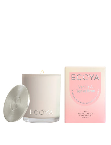 Ecoya Vanilla & Tonka Bean Mini Madison Candle a petite, yet perfectly formed replica of the iconic ECOYA Madison Candle. Available in the classic ECOYA fragrances, the Mini Madison has a burn time of 25 hours. Rosies Gifts, Mosgiel, Dunedin