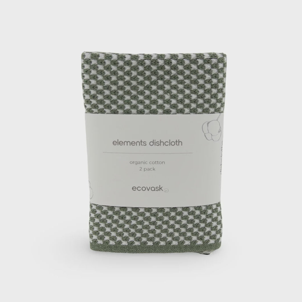 Elements Dishcloth 2pk - Matcha