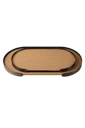 Ragal Oval Leather Tray