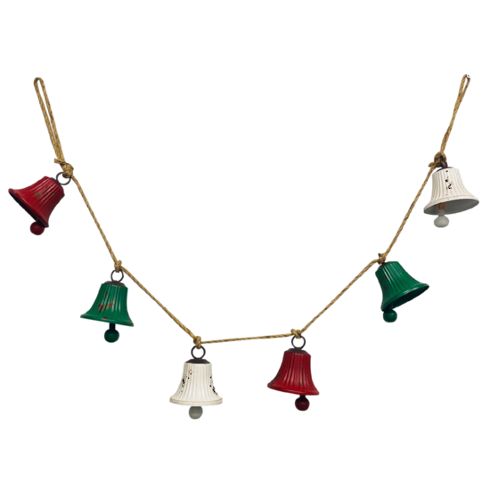140cm Red/Green/White Bells