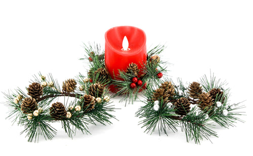 Red Candle Wreath