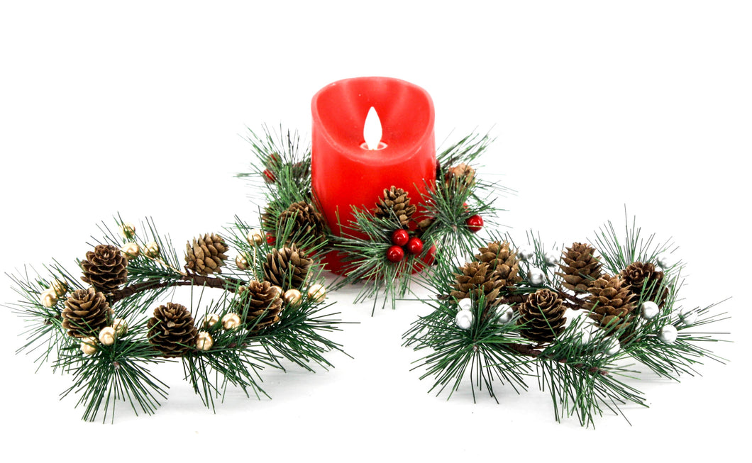 Red Candle Wreath