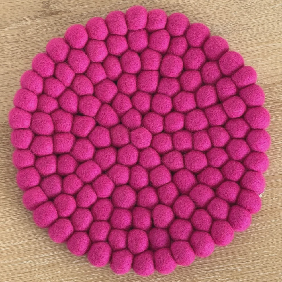 Felt Pot Stand - Hot Pink