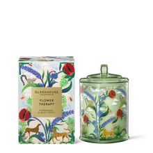 Limited Edition Flower Therapy Glasshouse Fragrances Hydrangea & Wild Poppy 380g Triple Scented Soy Candle