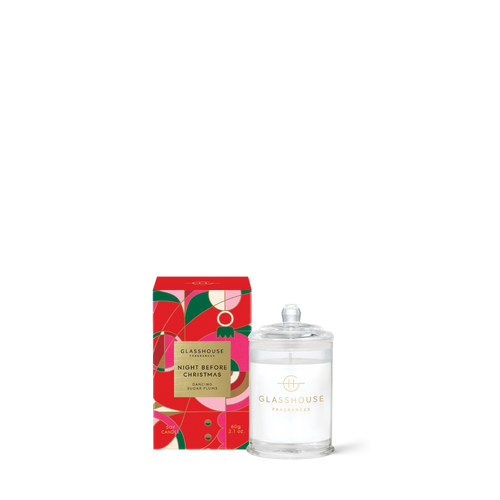 NIGHT BEFORE CHRISTMAS
DANCING SUGAR PLUMS
60g Triple Scented Soy Candle

Our cult-favourite holiday fragrance makes the perfect little something for every Christmas lover