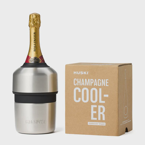 Huski Champagne Bottle Cooler This is no ordinary Champagne cooler. Keep your bubbly sparkling and perfectly chilled for up to 6 hours without ice. Ideal for picnics, parties or any sparkling occasion. Triple insulation keeps drinks chilled. Rosies Gifts, Mosgiel, Dunedin