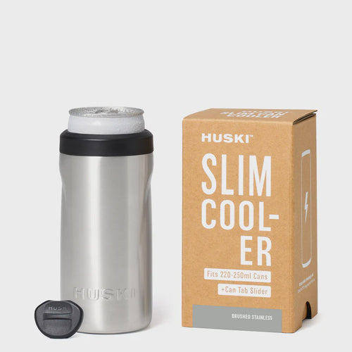 Huski Slim Can Cooler - Steel