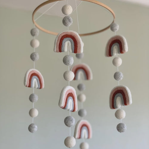 Felt Rainbow Mobile - Rust