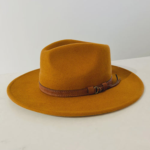 Rhiannon Panama Hat Cinnamon by Sundaise Made from 100% Australian wool this stylish hat is perfect for all seasons. 58cm adjustable. Rosies Gifts, Mosgiel, Dunedin