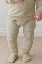 Organic Cotton Morgan Track Pant - Fresh Apples Abbey  By Jamie Kay 95% Organic Cotton 5% Spandex. From Jamie Kay's Flora Collection. Rosies Gifts, Mosgiel, Dunedin for baby and children's clothing.