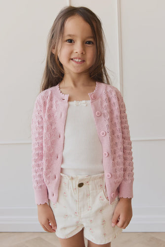 Cardigan - Pink Marle