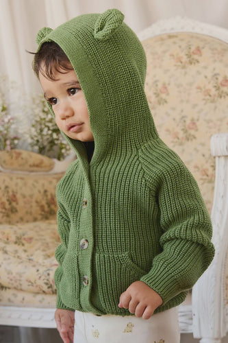 Bear Cardigan - Matcha