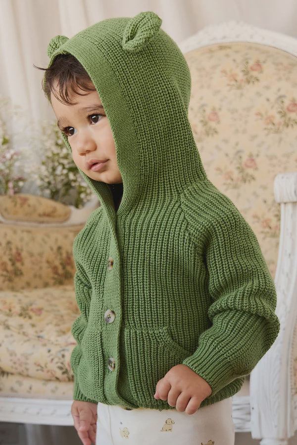 Bear Cardigan - Matcha