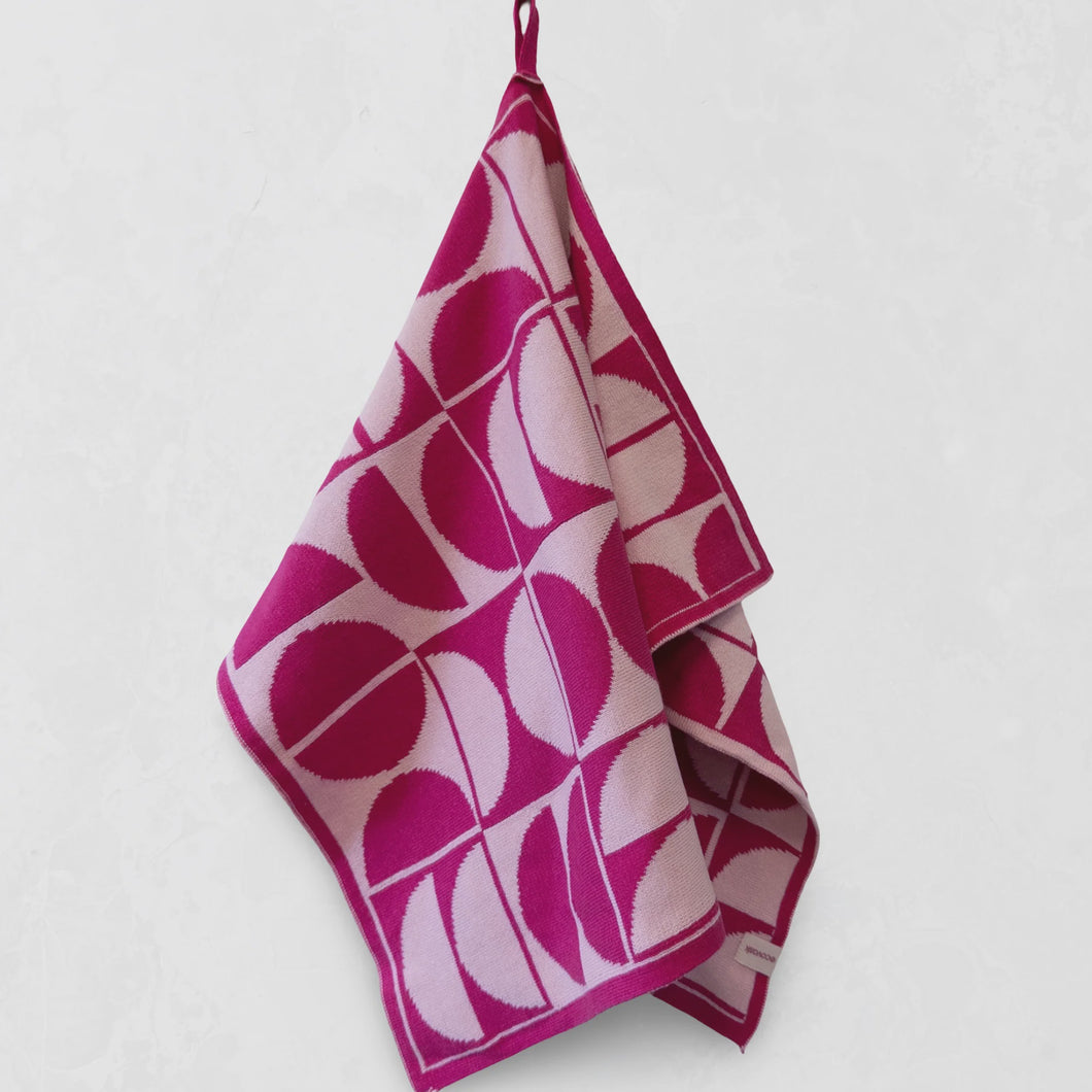 Tea Towel - Raspberry/Sherbet