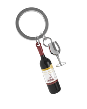 Wine bottle keychain