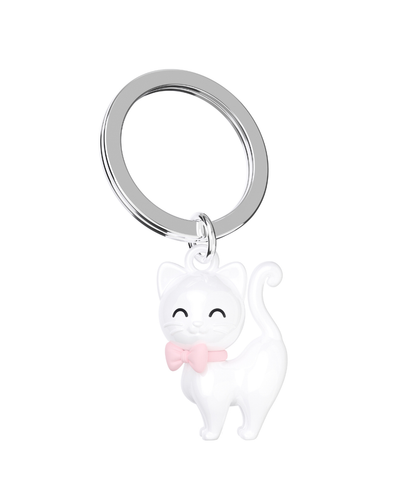 White Cat Keychain