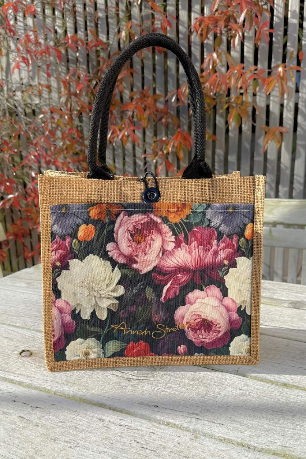 Midnight Waltz Mini Jute Bag