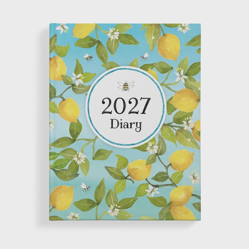 2027 Nature Diary by Affirmations with Bee and Lemon trees