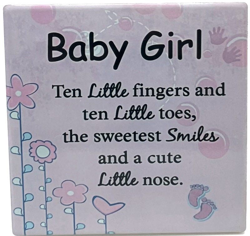 Baby Girl Plaque