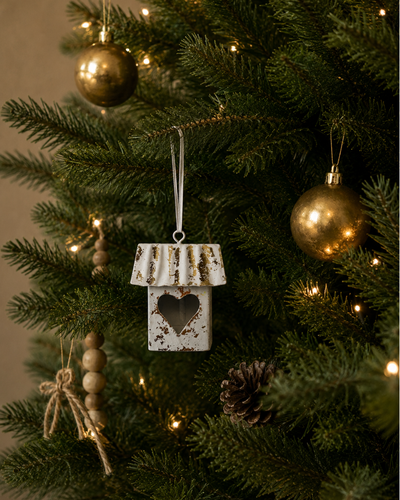 White / Gold Foil House