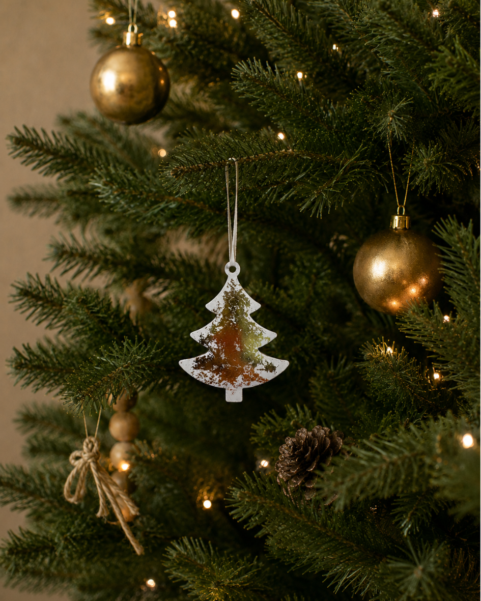 White / Gold Foil Tree
