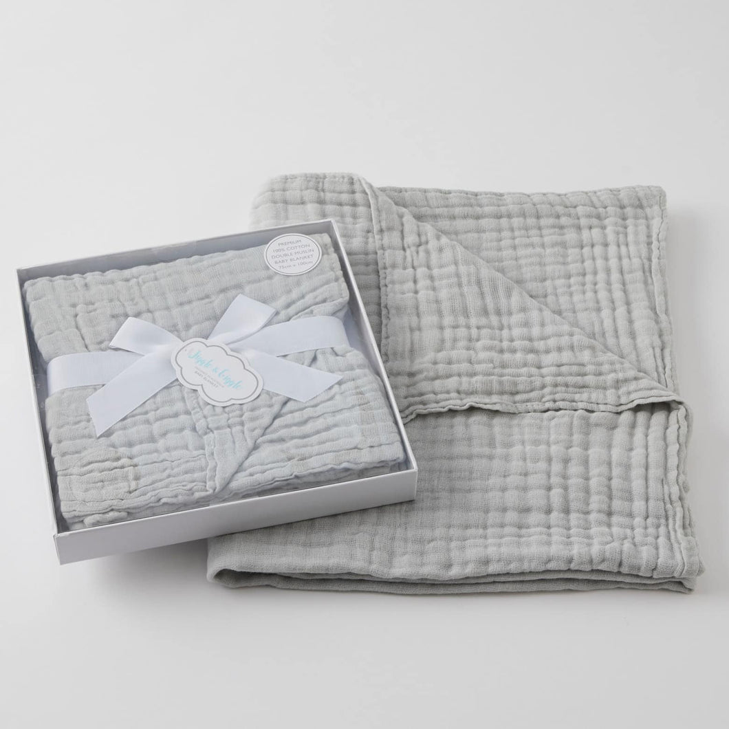 Grey Muslin Blanket