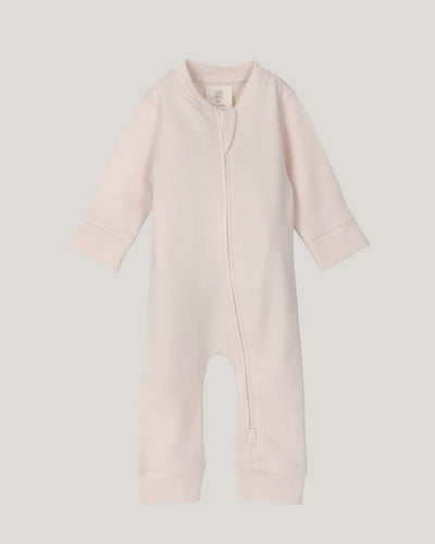 Footless Onesie Zipsuit - Petal