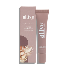 Tinted lip butter - raspberry blossom By Al.ive Description A super rich, moisturising lip butter that nourishes and softens lips, while adding a wearable blush red tint. Featuring raspberry fruit and botanical extracts. Rosies Gifts, Mosgiel.