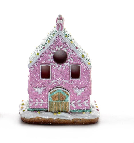 14cm Pink Gingerbread House
