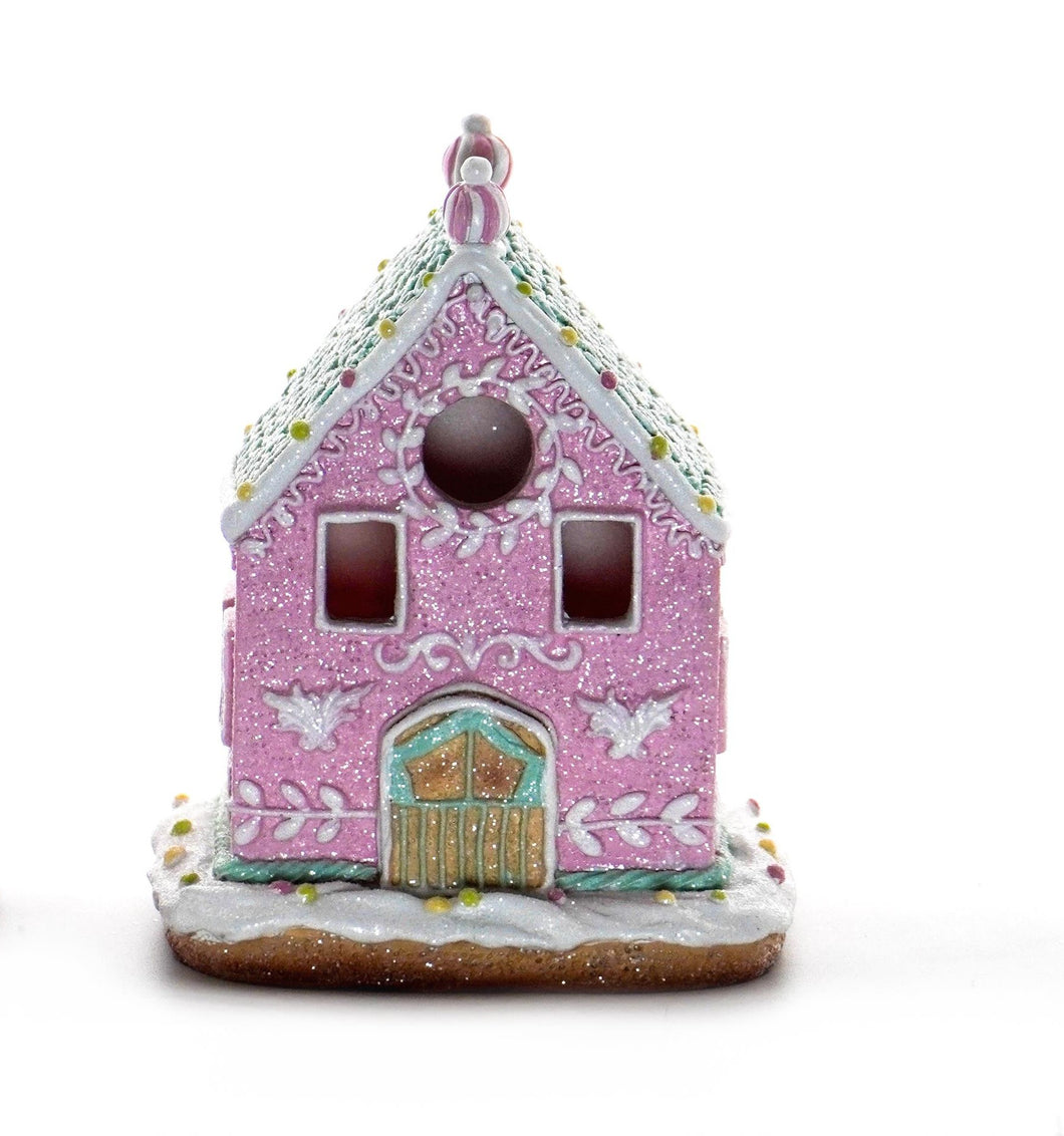 14cm Pink Gingerbread House