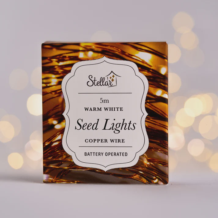 5m Copper Warm White Seed Lights