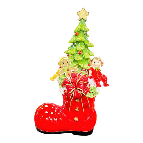 Resin Santa Toy Boot