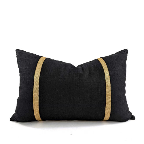 Black / Gold Sm Cushion