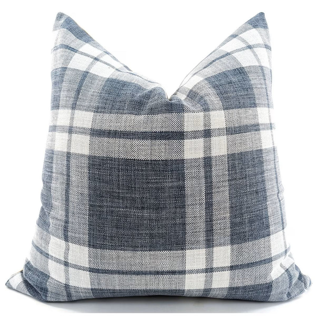 Blue Check Cushion