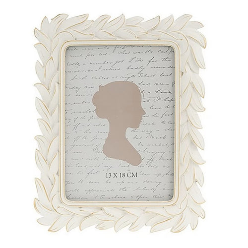 White Leaves Frame