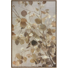 Cream / Gold Leaves Framed Canvas