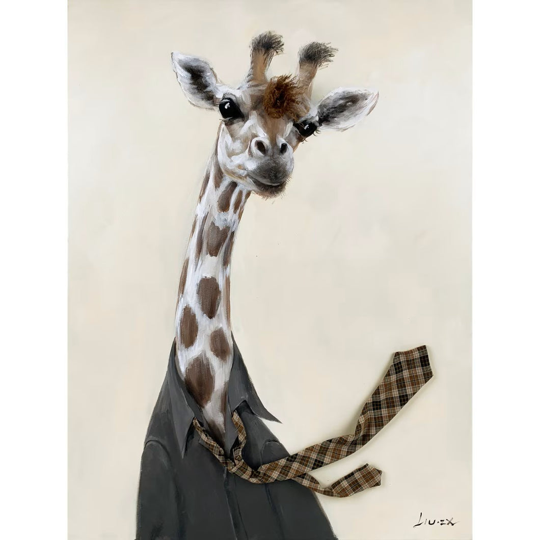 Giraffe Bad Hair Day Canvas