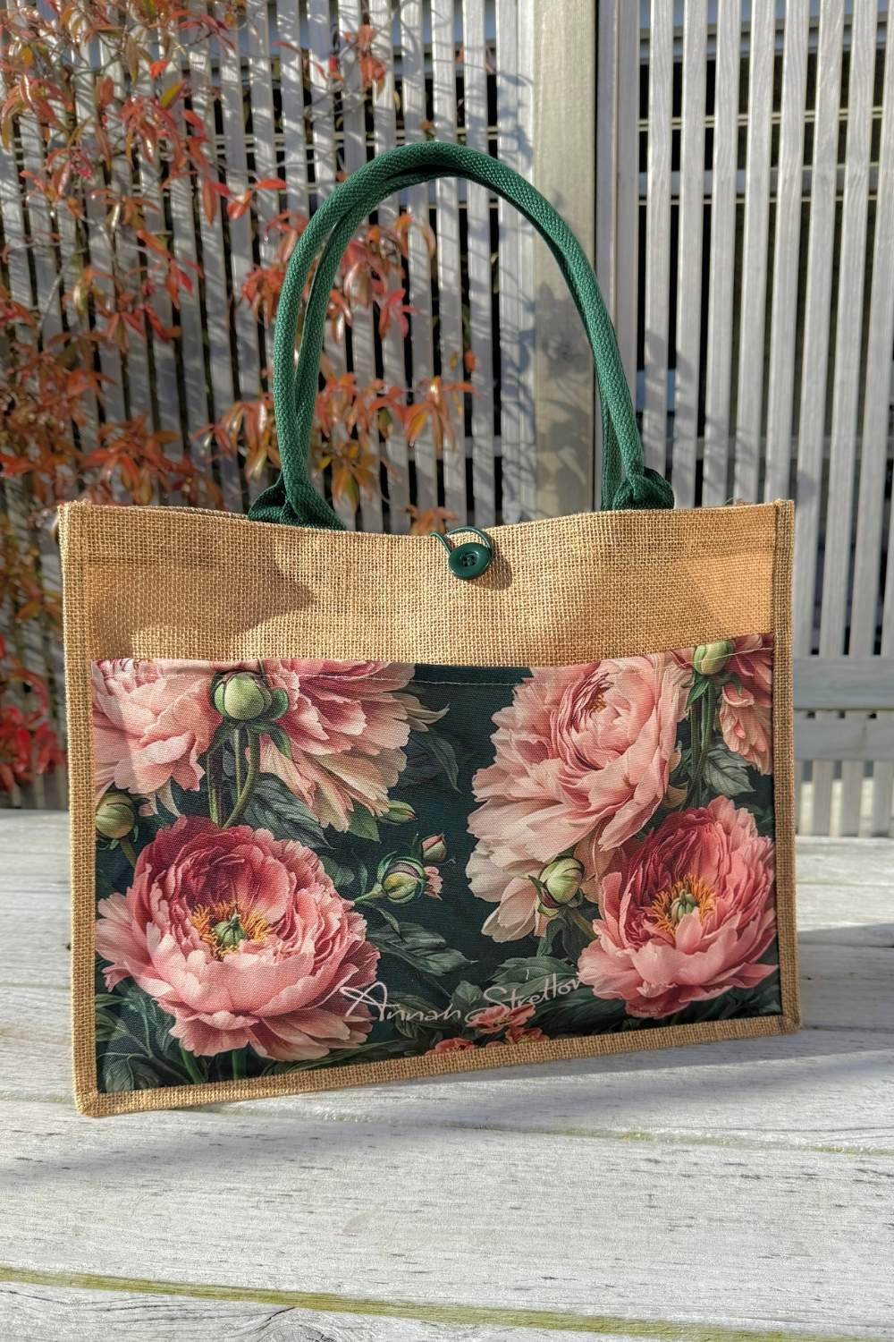 Jute Bag Whispering Petals