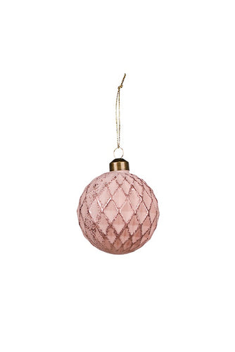 Pink Diamond Pattern Bauble