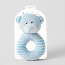 ANIMAL RATTLES 4 ASST DESIGNS These whimsical rattles are designed to captivate and entertain! Featuring four charming designs and colours – an adorable elephant, a lovable bunny, a friendly dog, and a cuddly bear. Rosies Gifts for baby, children's clothing and gifts.