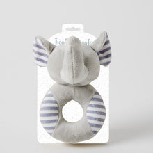 ANIMAL RATTLES 4 ASST DESIGNS These whimsical rattles are designed to captivate and entertain! Featuring four charming designs and colours – an adorable elephant, a lovable bunny, a friendly dog, and a cuddly bear. Rosies Gifts for baby, children's clothing and gifts.