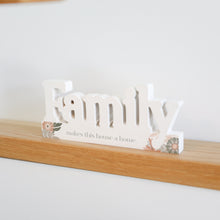 Amber Garden Blockword "Family" Discover Amber Garden, where classic décor meets contemporary design. Rosies Gifts, Mosgiel, Dunedin