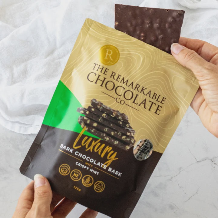 Crispy Mint & Quinoa Chocolate Bark