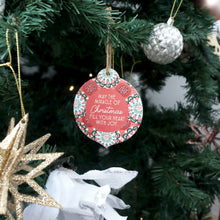 Christmas Ceramic Decorations Range Details: Made from high-quality ceramic! Includes a ribbon for hanging on your Christmas tree! Bauble-shaped design! 